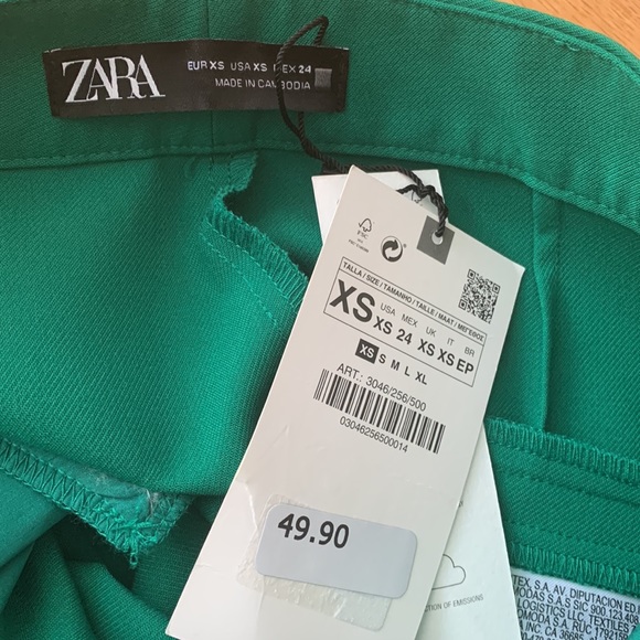 NWT ZARA💚Crossover pleated pants - Picture 12 of 16
